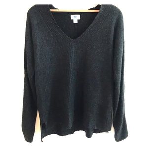 Dark Green V-Neck Sweater